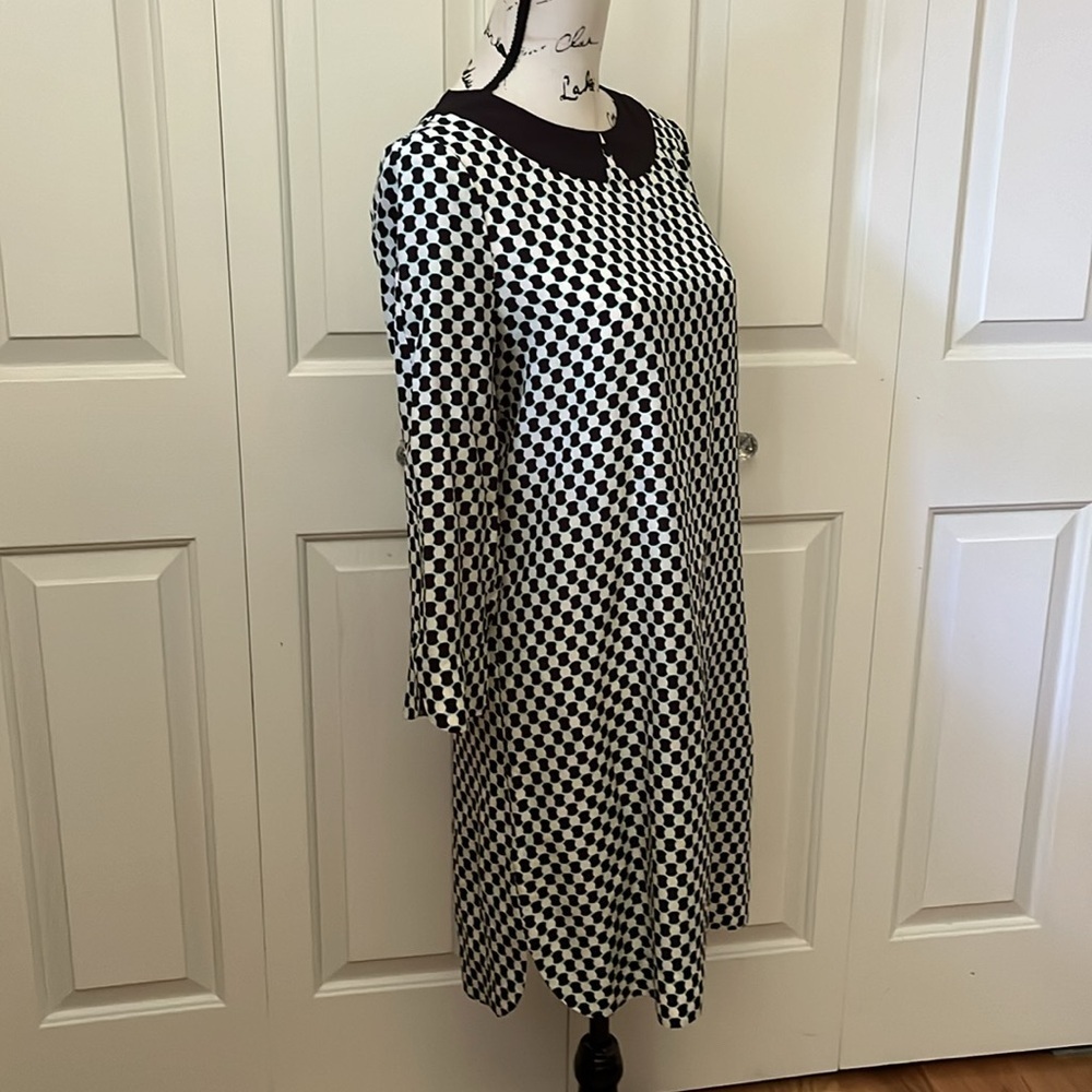Kate Spade Kassia Shift Dress Silk Blend Geo Dot Print size medium - Picture 8 of 11